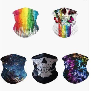 Fashion Bandanas, Rainlin 5 Pack, Wind Proof for Outdoor Use/For men and women